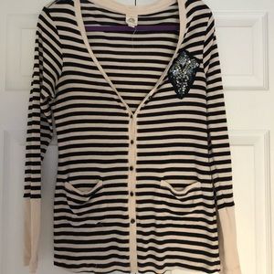 ANTHROPOLOGIE Embellished Cardigan SZ L-XL